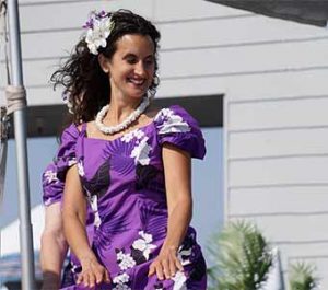 Purple dress hula 340