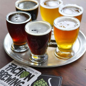 Image of Faction Brewing beer flight