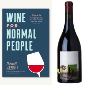 Book cover and image of wine bottle